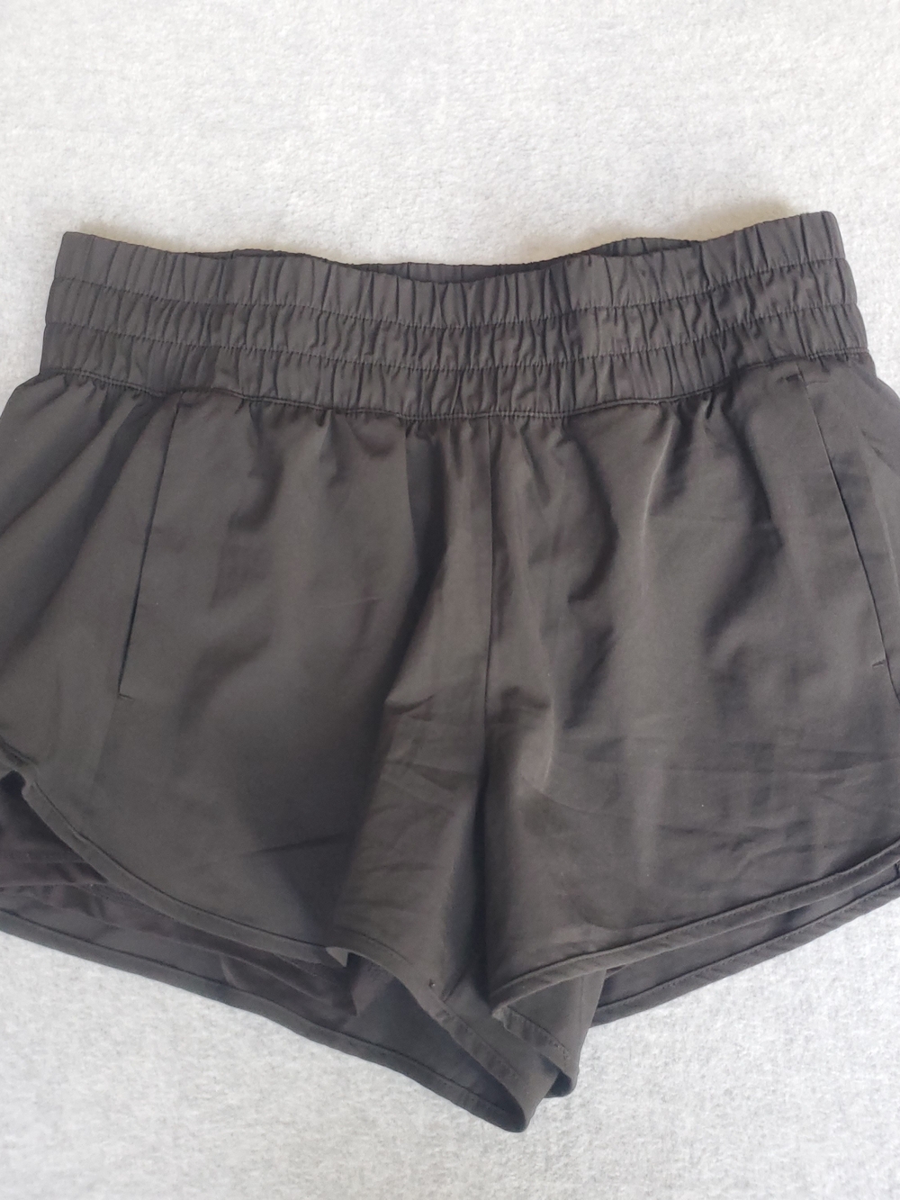 Avia Black Elastic Waist Athletic Shorts